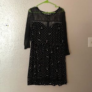 Velvet & Lace Hello Kitty Illusion Skater Dress